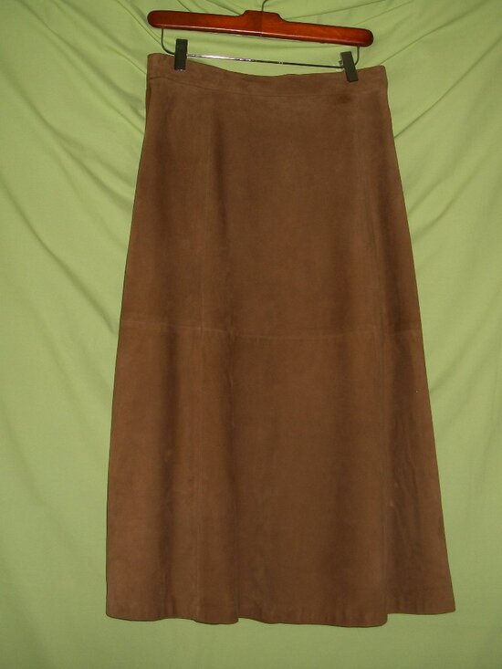 MaxMara Dresses & Skirts - MaxMara Brown Suede A-Line Skirt